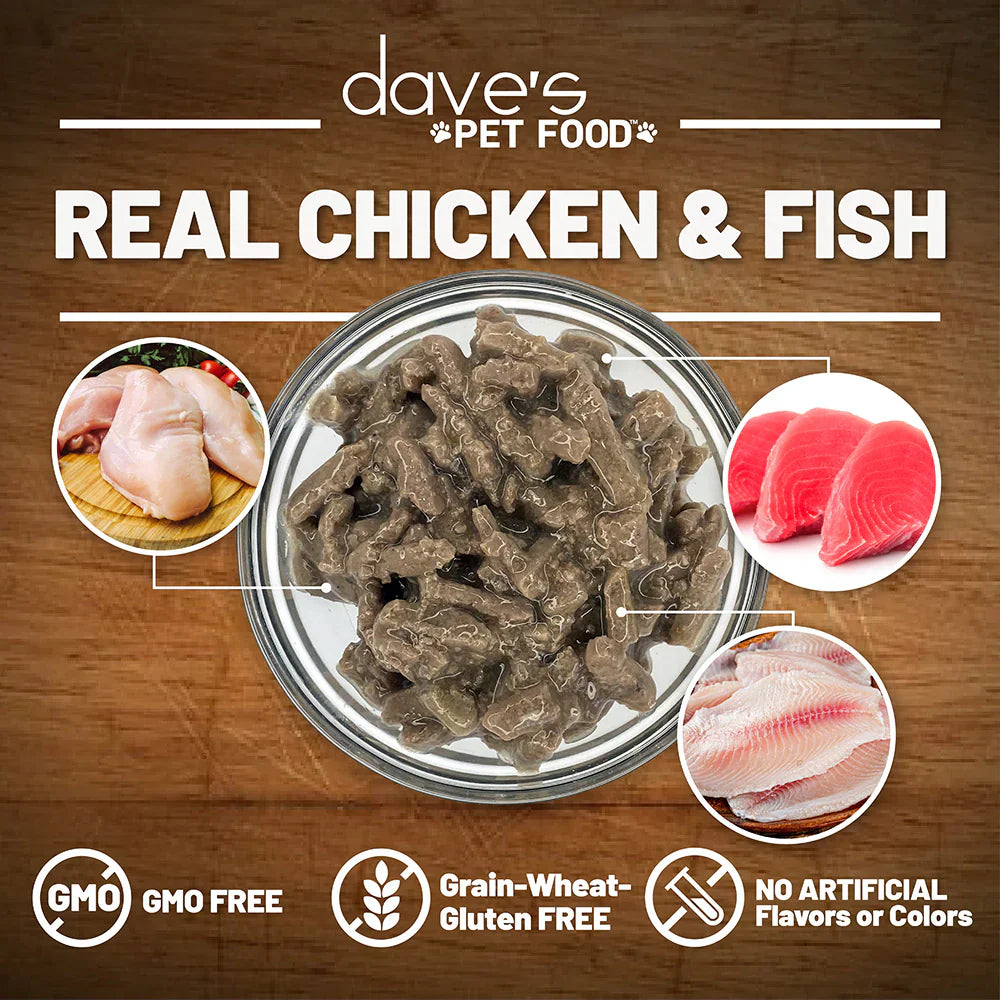 Dave's Naturally Healthy Grain Free Shredded Fisherman's Stew Wet Cat Food (5.5oz)