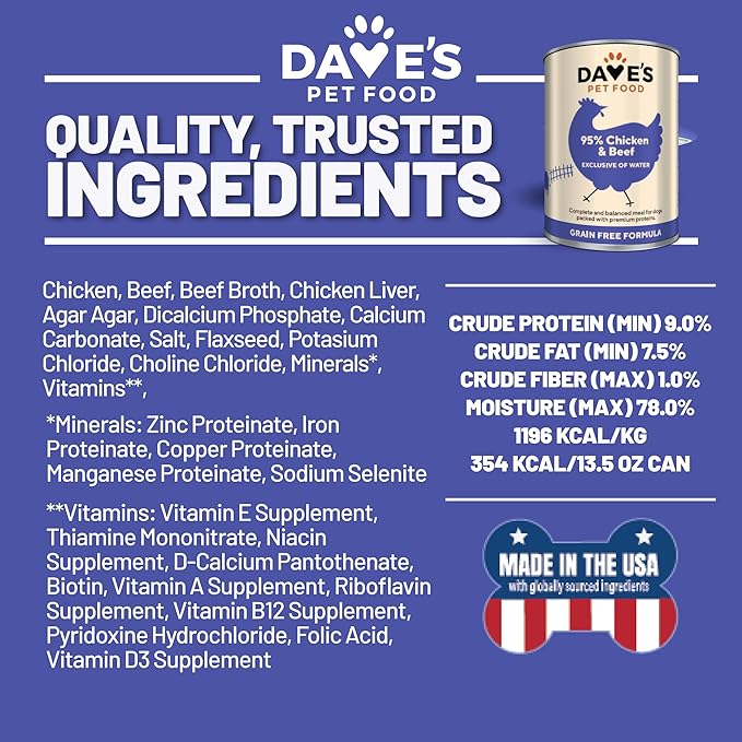 Dave's 95% Premium Meats™ Chicken & Beef For Dogs (13oz)