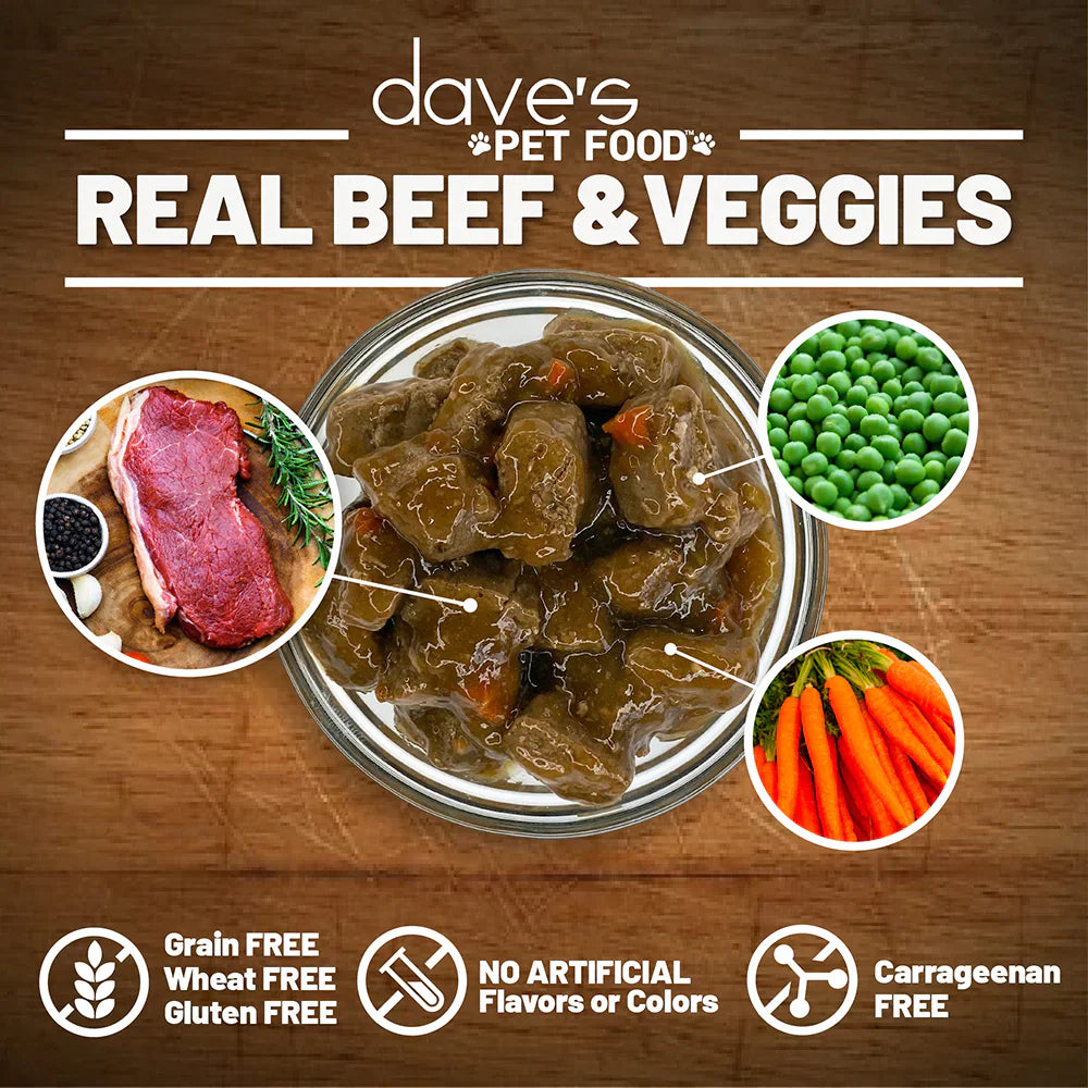 Dave's Stewlicious Beef & Vegetable Stew For Dogs (13.2oz)