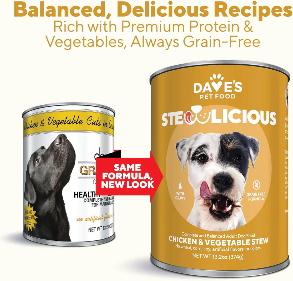 Dave's Stewlicious Chicken & Vegetable Stew For Dogs (13.2oz)