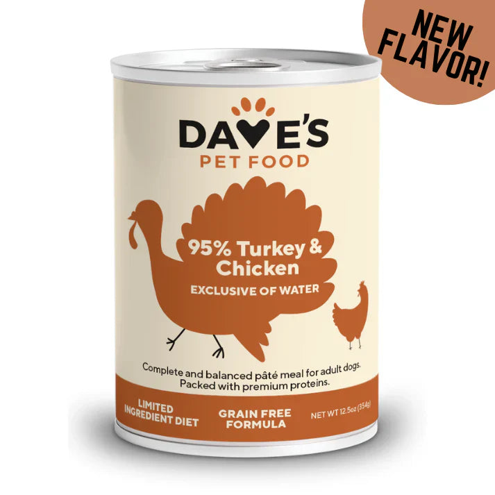 Dave's 95% Premium Meats™ Turkey & Chicken For Dogs (12.5oz)