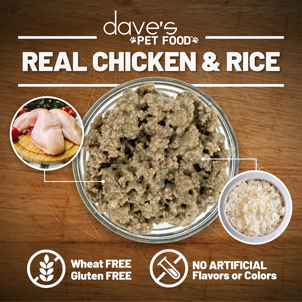 Dave’s Naturally Healthy Chicken & Rice Recipe Wet Dog Food (13.2oz)