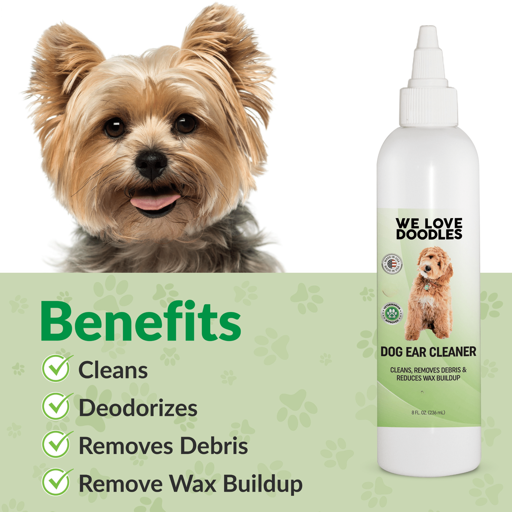 Dog Ear Wash & Swabs Cleaning Kit