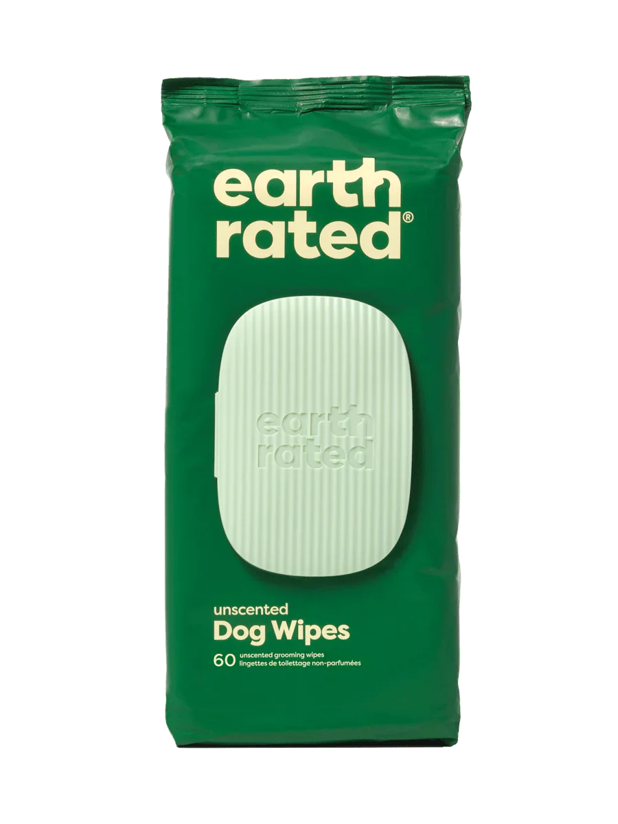 Earth Rated Unscented Plant-Based Dog Grooming Wipes