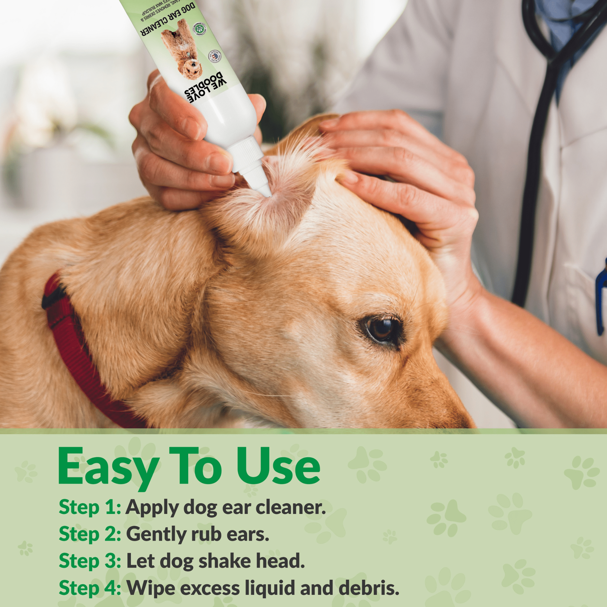Dog Ear Wash & Swabs Cleaning Kit