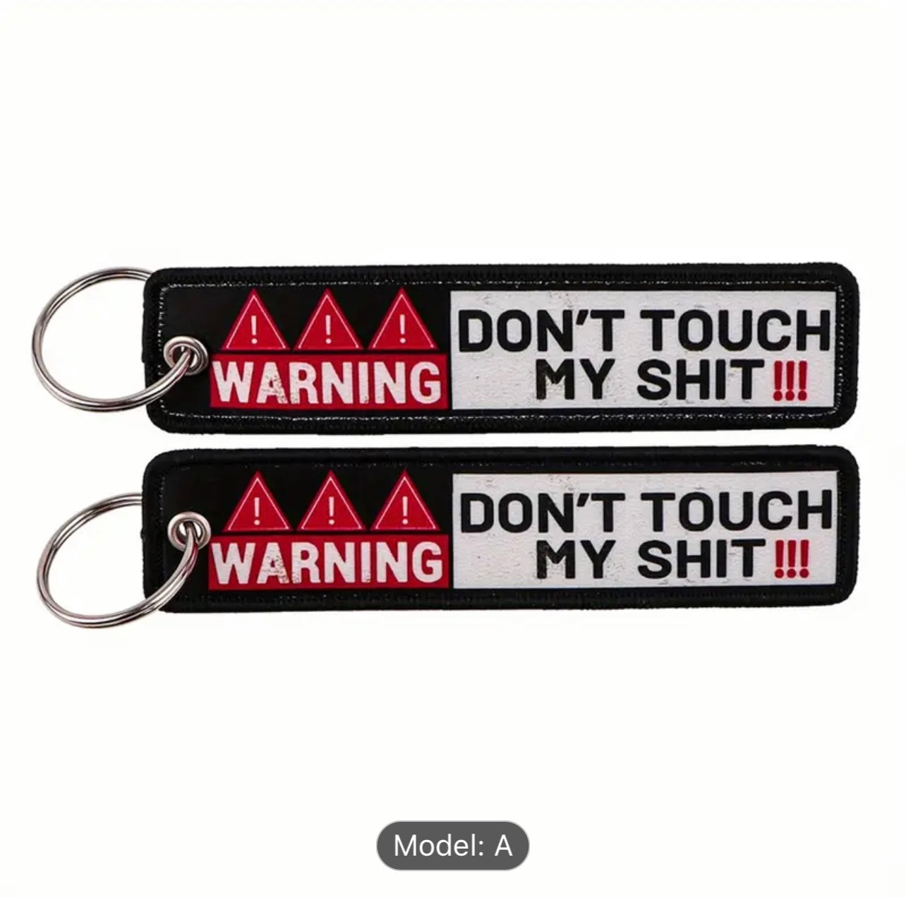 2pc DMLSKY Embroidered Car Keychain Compatible for Women & Men