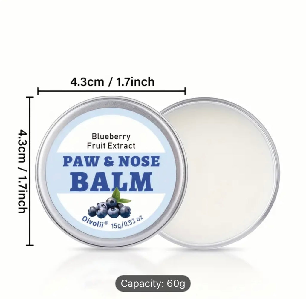 Blueberry-Infused Pet Paw Balm for Dogs & Cats - 2oz, Moisturizing & Soothing, Quick Absorption, Non-Greasy Formula