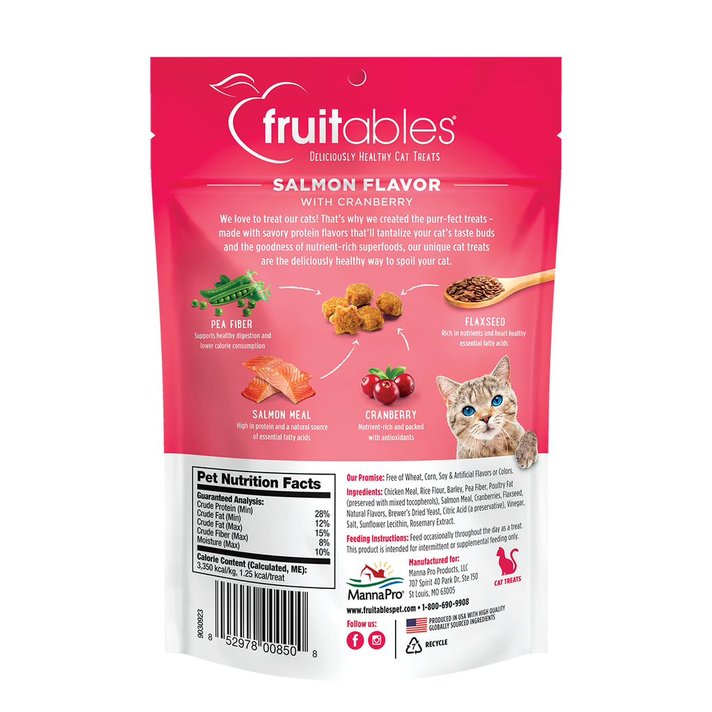 Fruitables Salmon Flavor with Cranberry Cat Treats (2.5oz)