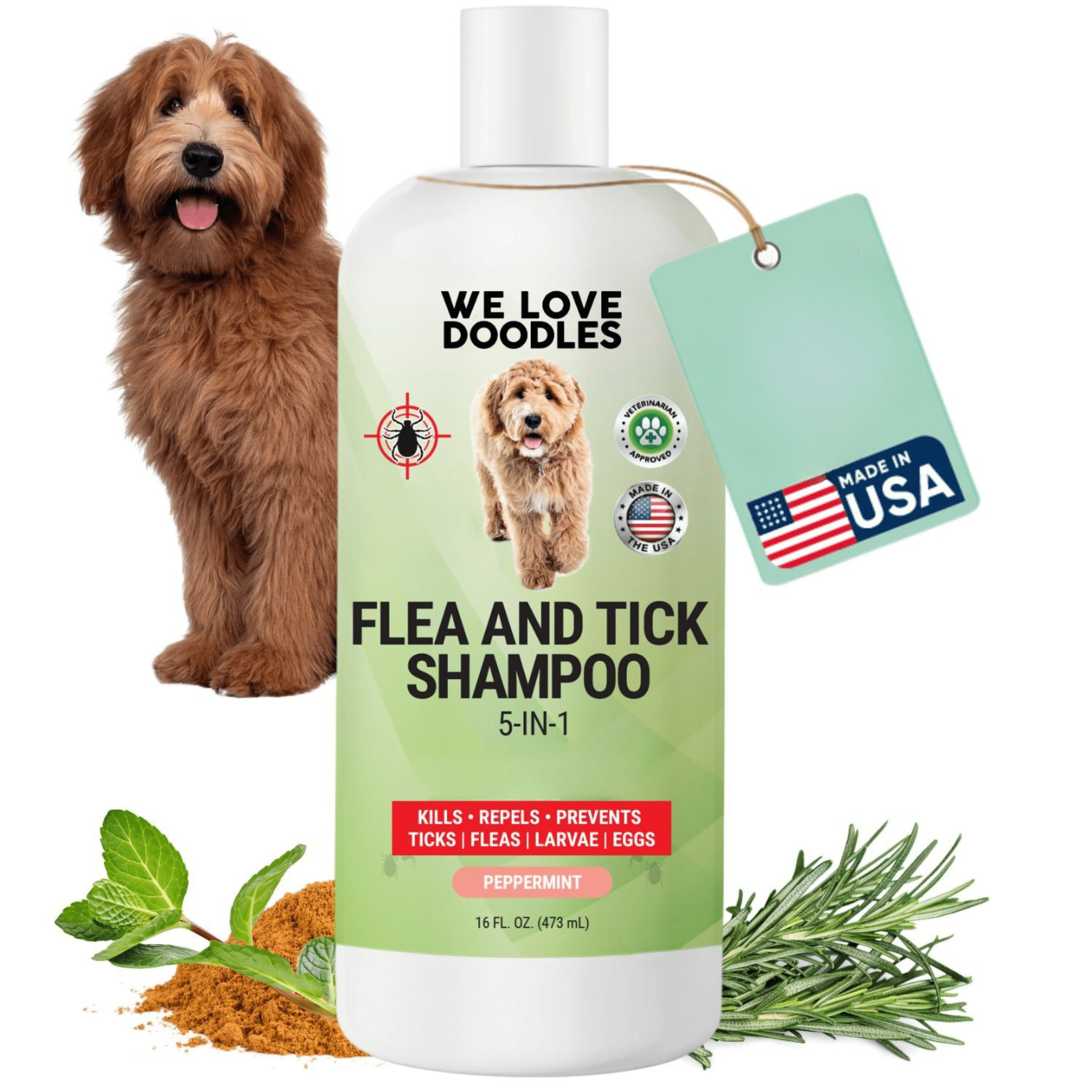 Flea and Tick Dog Shampoo 16 oz