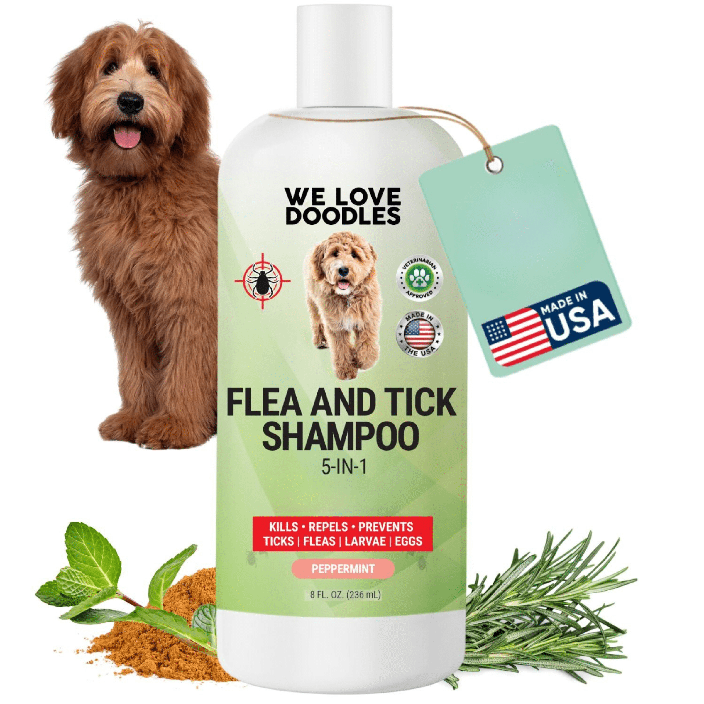 Flea and Tick Dog Shampoo 8 oz