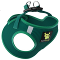 EcoBark Step In Dog Harness - XXXS to Small Breeds- Reflective Soft Mesh Harness for Teacup, Small Dogs and Puppies / Forest Green