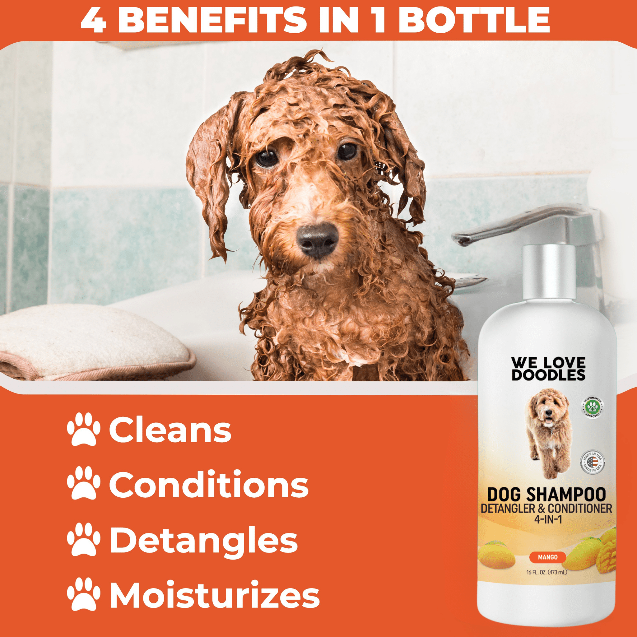 Dog Shampoo New Scents – Mango & Ocean Breeze (4-in-1)