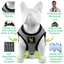 EcoBark Step In Dog Harness - XXXS to Small Breeds- Reflective Soft Mesh Harness for Teacup, Small Dogs and Puppies / Steel Gray
