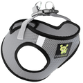 EcoBark Step In Dog Harness - XXXS to Small Breeds- Reflective Soft Mesh Harness for Teacup, Small Dogs and Puppies / Gray