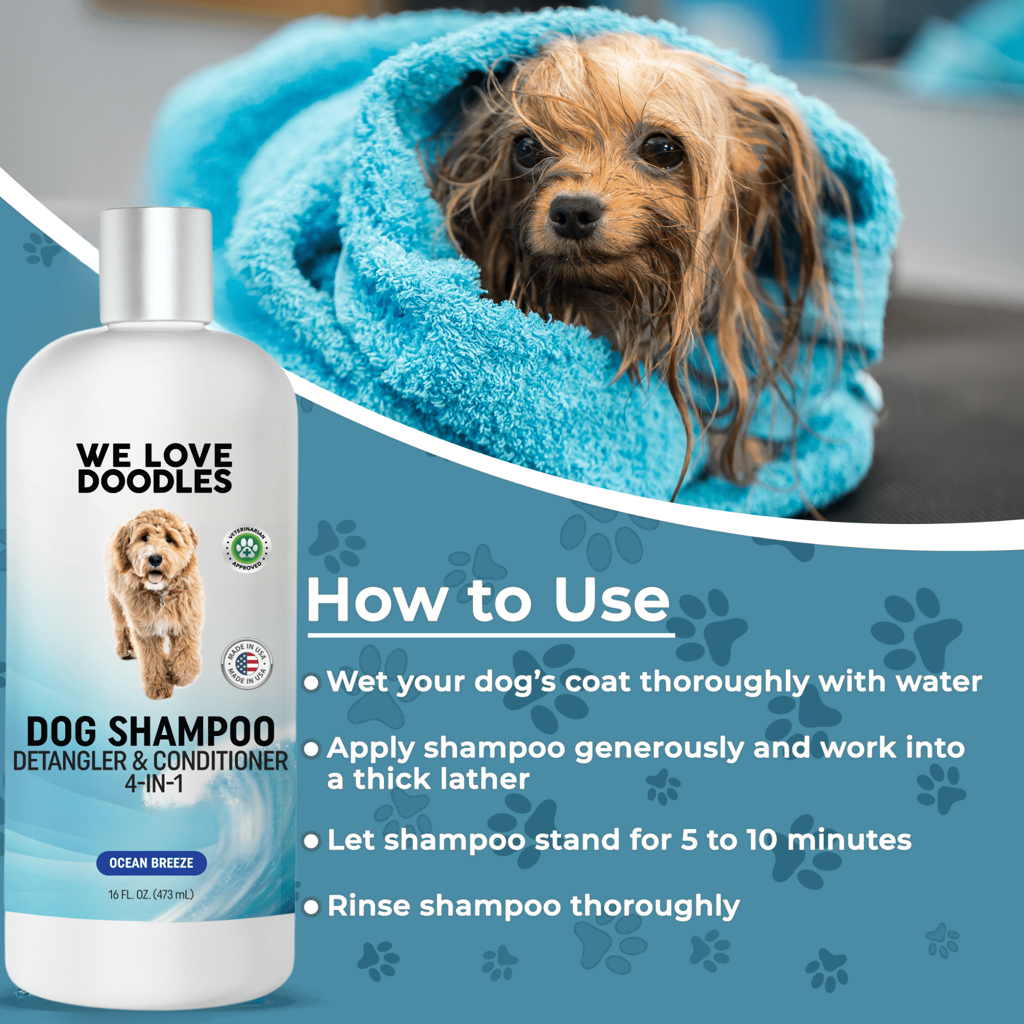 Dog Shampoo Variety Pack – Lavender, Mango & Ocean Breeze