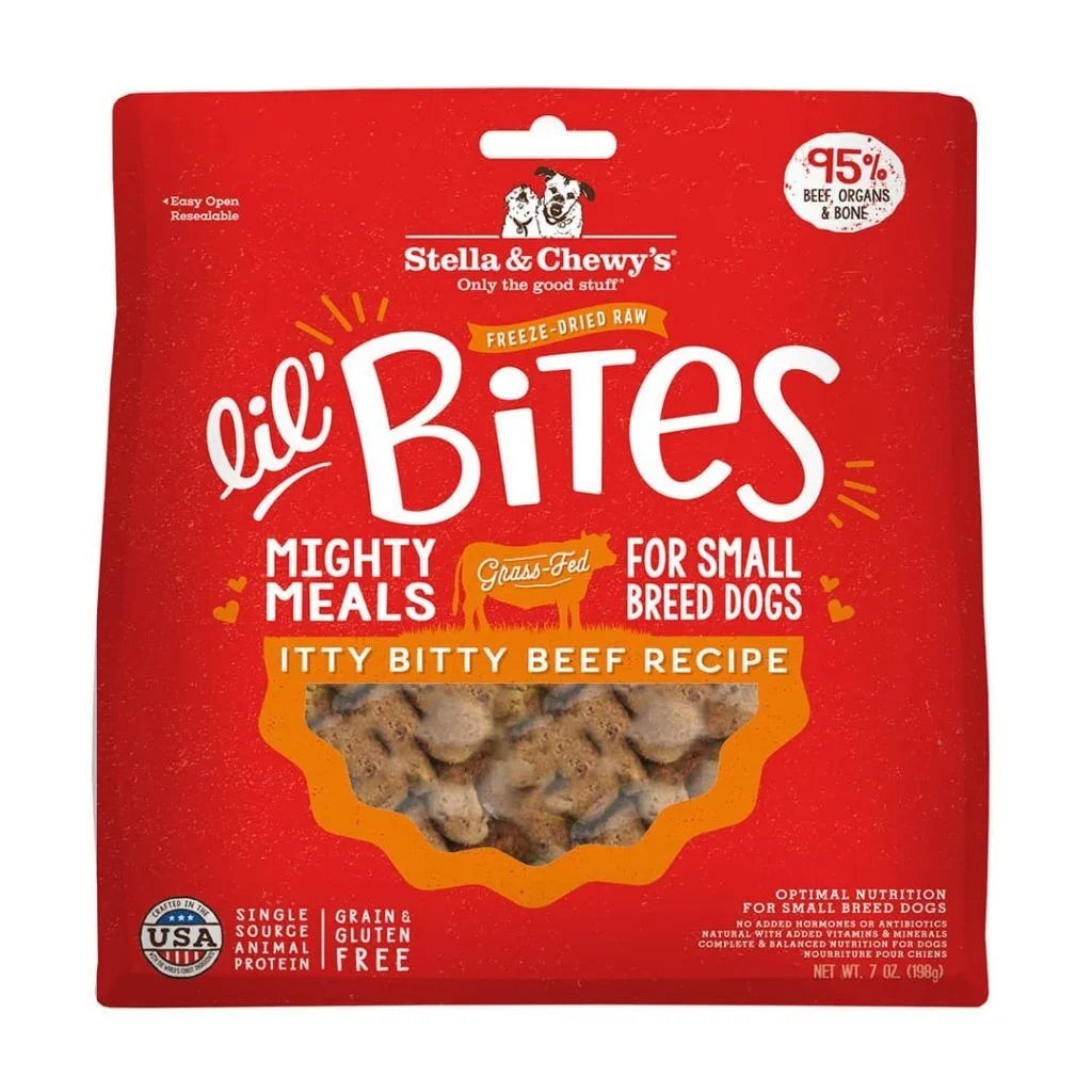 Stella & Chewy's Lil Bites Itty Bitty Beef Recipe Dog Food (7oz)
