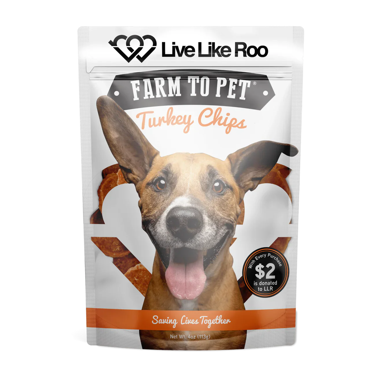 Farm To Pet Live Like Roo Turkey Chips (4oz)