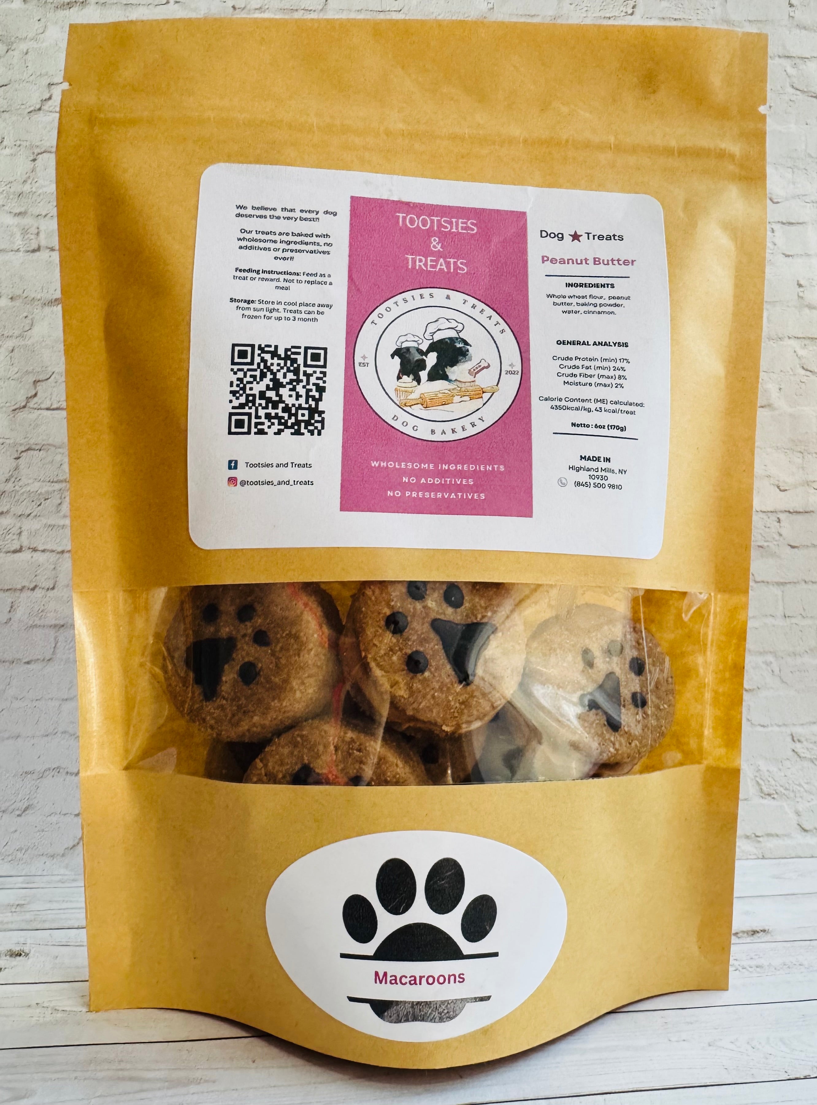 Tootsies & Treats Peanut Butter Macaroons (6oz)