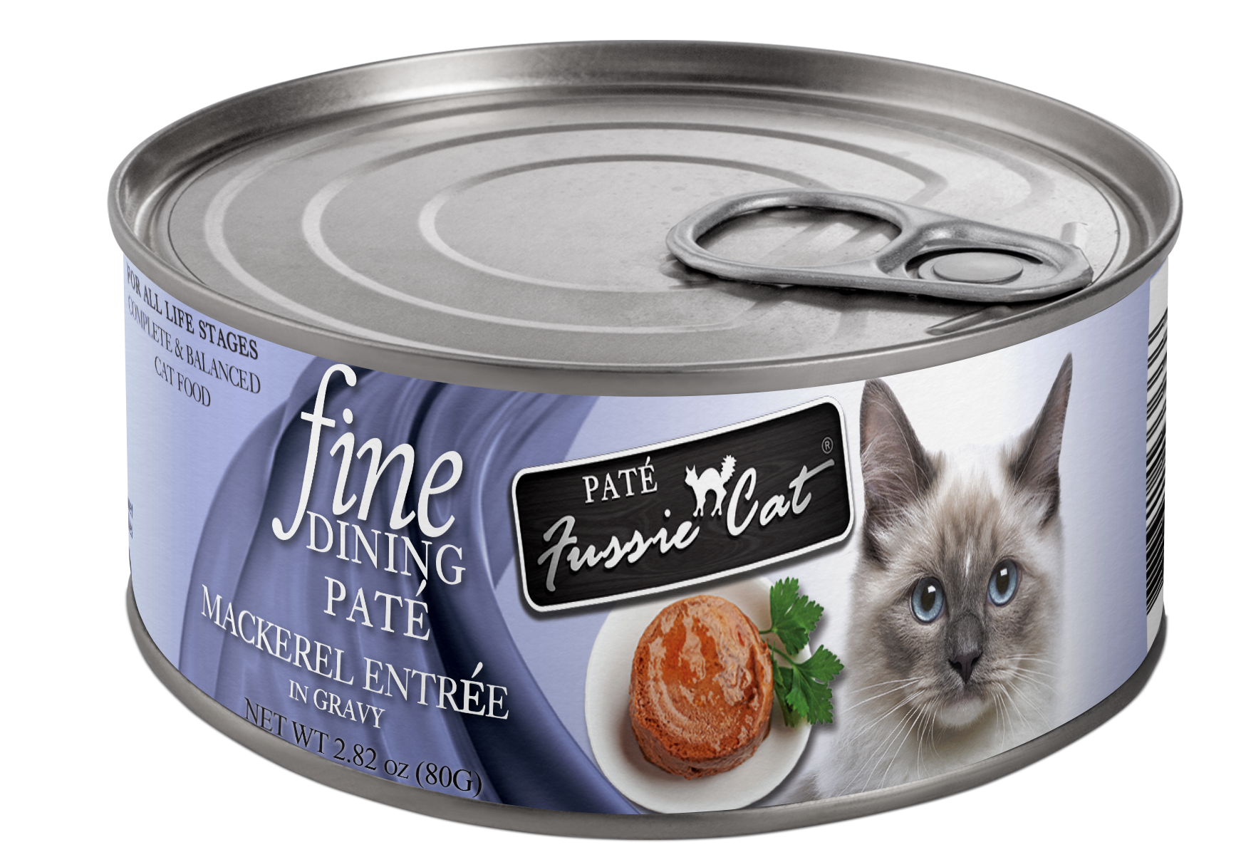 Fussie Cat Fine Dining - Pate - Mackerel Entree in gravy (2.82oz)