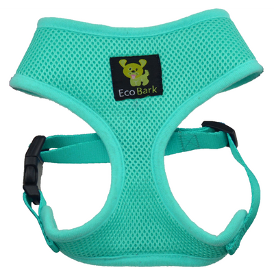 EcoBark Mint Turquoise Dog Harness - Over-the-Head Soft Mesh Vest Halter for Small to Medium Dogs
