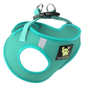 EcoBark Step In Dog Harness - XXXS to Small Breeds- Reflective Soft Mesh Harness for Teacup, Small Dogs and Puppies / Mint Turquoise
