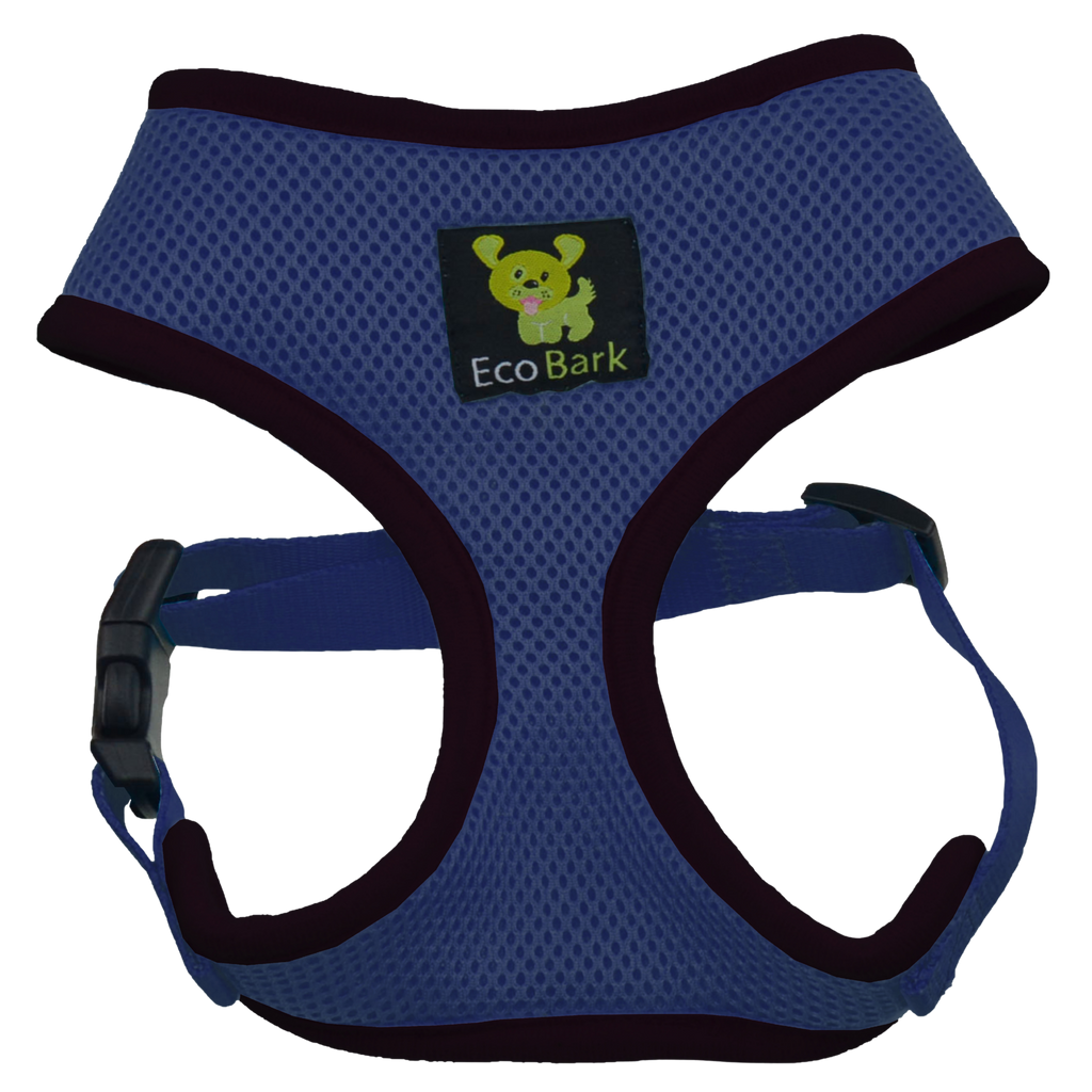 EcoBark Navy Dog Harness - Over-the-Head Soft Mesh Dog Vest Halter for Small to Medium Dogs and Puppies
