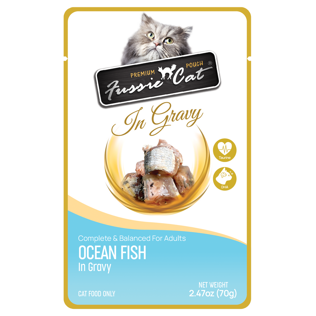 Fussie Cat Pouch - Ocean Fish in Gravy (2.47oz)