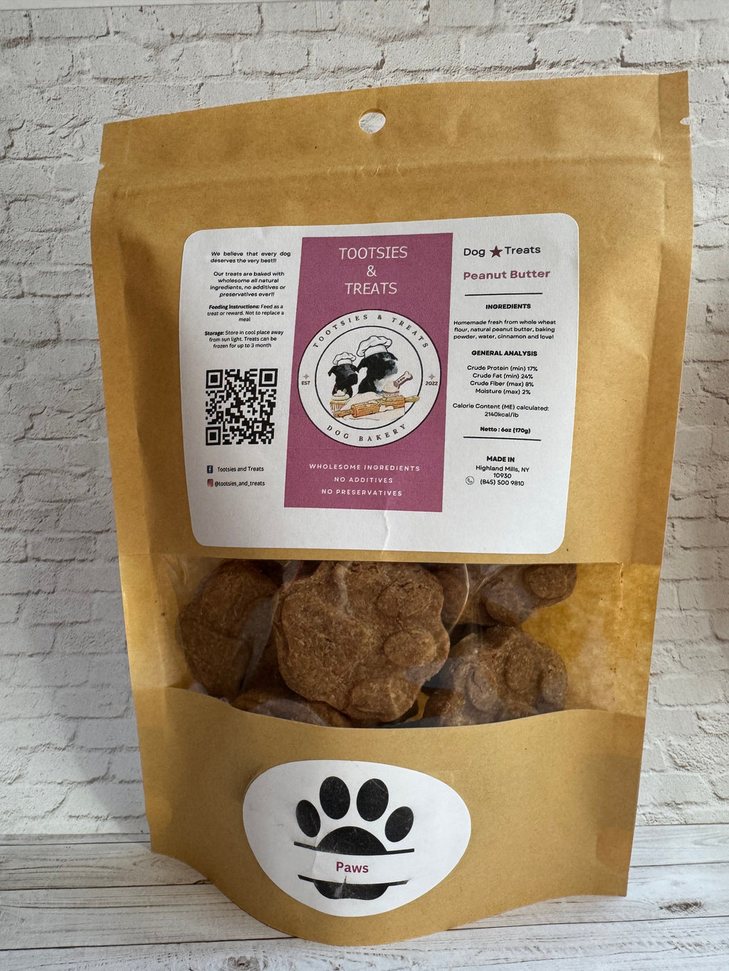 Tootsies & Treats Peanut Butter Paws (6oz)