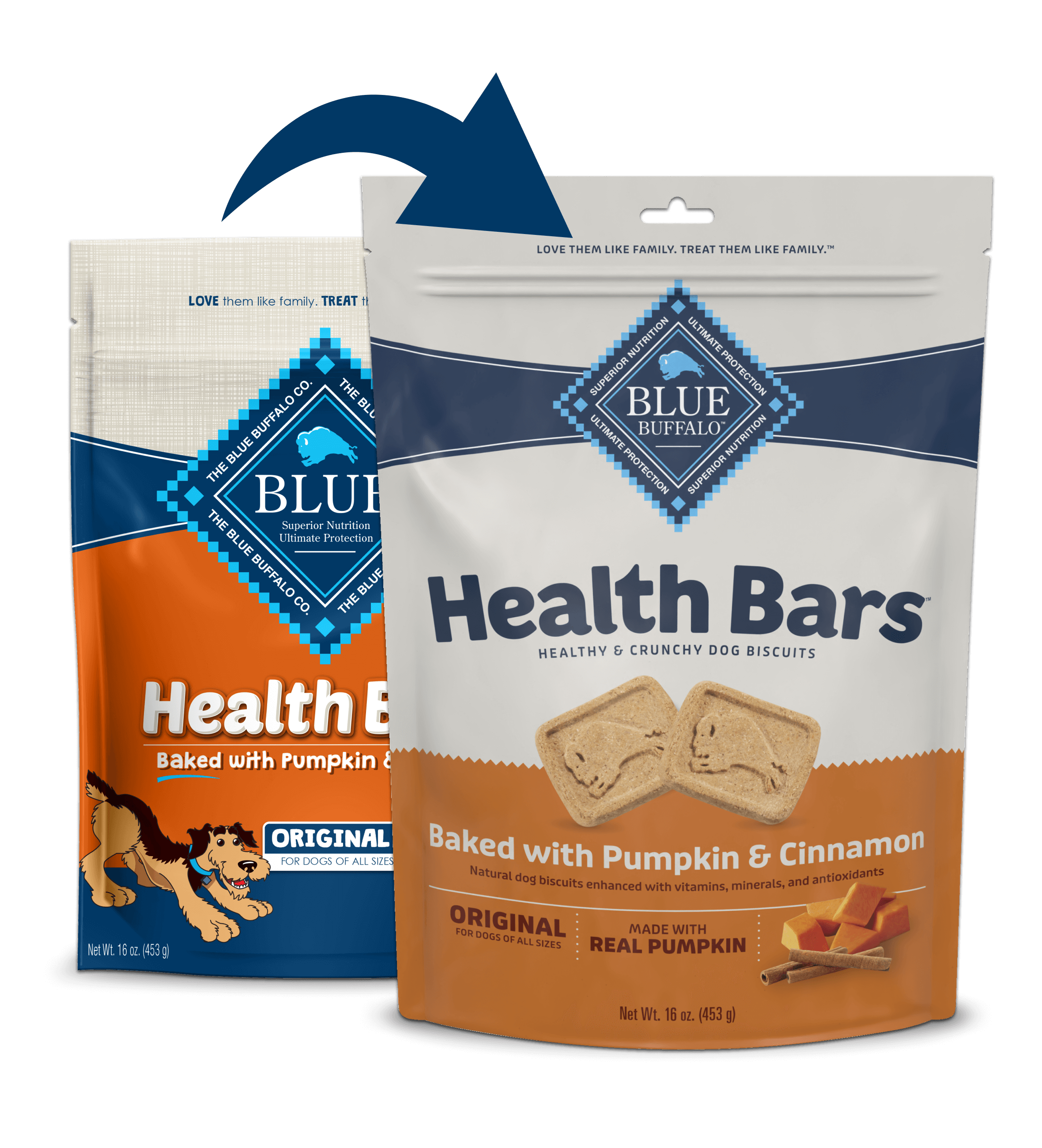 Blue Buffalo Blue Health Bar Crunchy Dog Biscuits Baked with Pumpkin and Cinnamon (16oz)