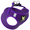 EcoBark Step In Dog Harness - XXXS to Small Breeds- Reflective Soft Mesh Harness for Teacup, Small Dogs and Puppies / Purple