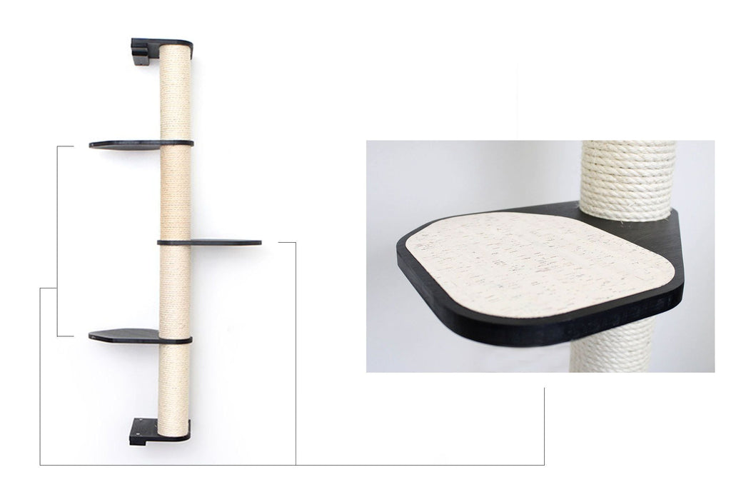 Wall Mounted Cat Climbing Pole - Sisal