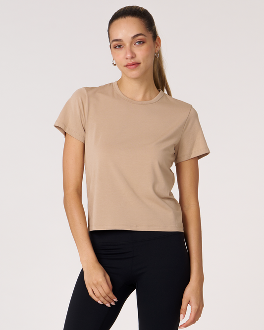 Rebody Essentials Short Sleeve Crop Tee