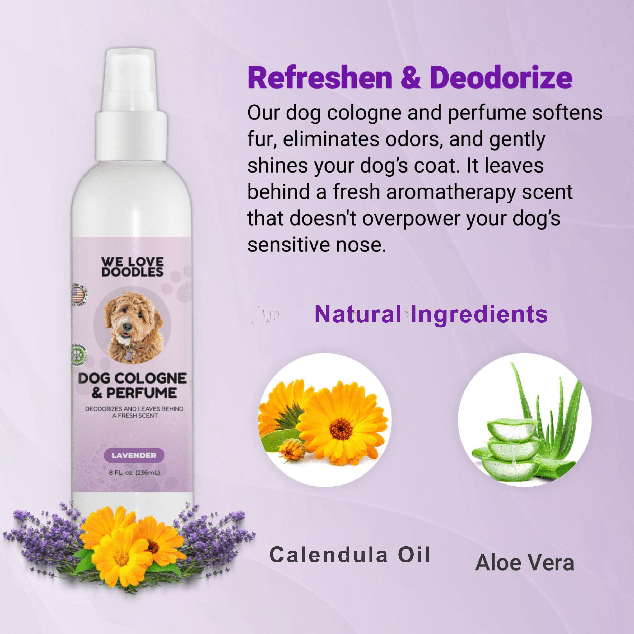 Dog Deodorizer, Cologne & Perfume (Lavender)