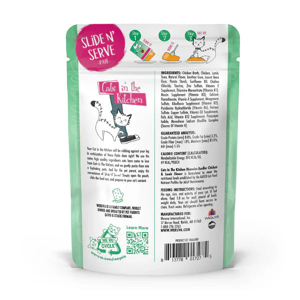 Cats in the Kitchen Paté Slide N' Serve Meowiss Bueller Chicken & Lamb Dinner in a Hydrating Purée (3oz)