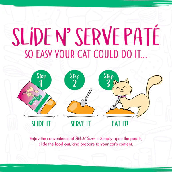Cats in the Kitchen Paté Slide N' Serve Meowiss Bueller Chicken & Lamb Dinner in a Hydrating Purée (3oz)