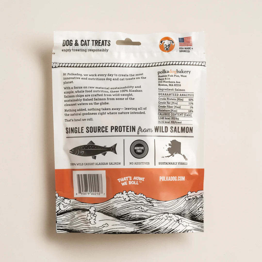 Polkadog Alaskan Salmon Chips (4oz)