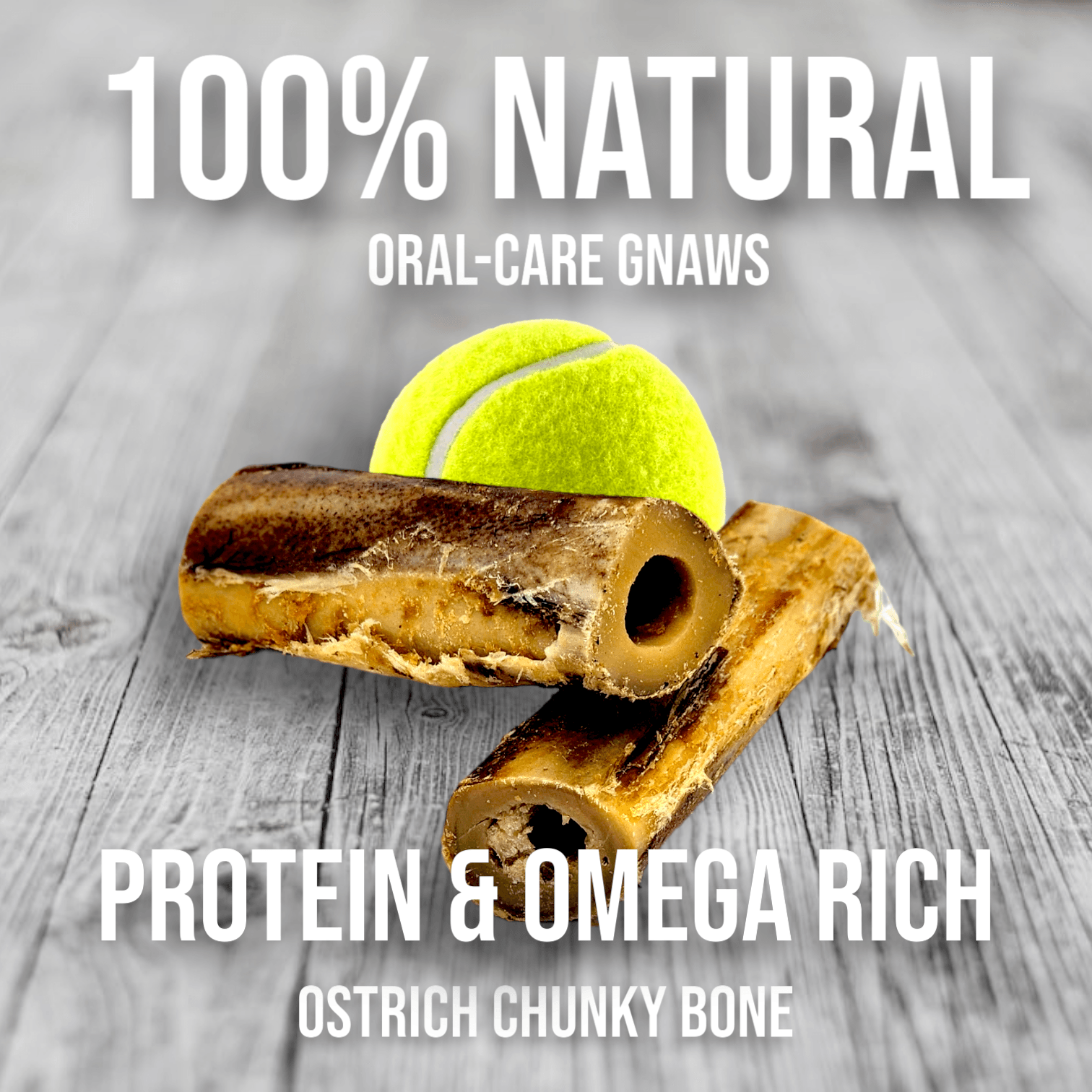 Ostrich Chunky Bones (5" x 2" - 2 Pack): The Long-Lasting, Flavor-Packed Bones for Medium to Large Dogs