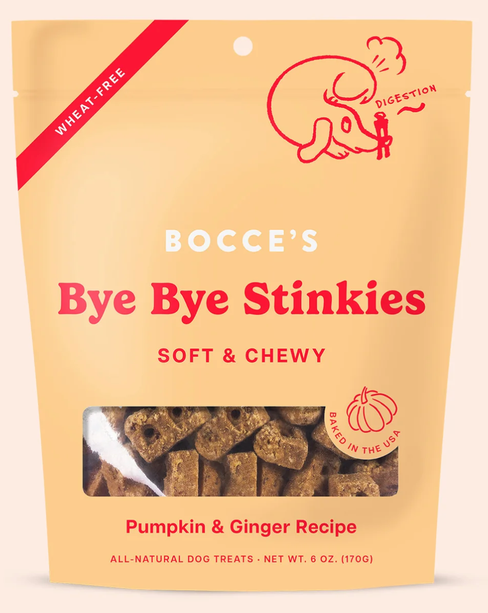Bocces Soft and Chewy Bye Bye Stinkies Dog Treats (6oz)