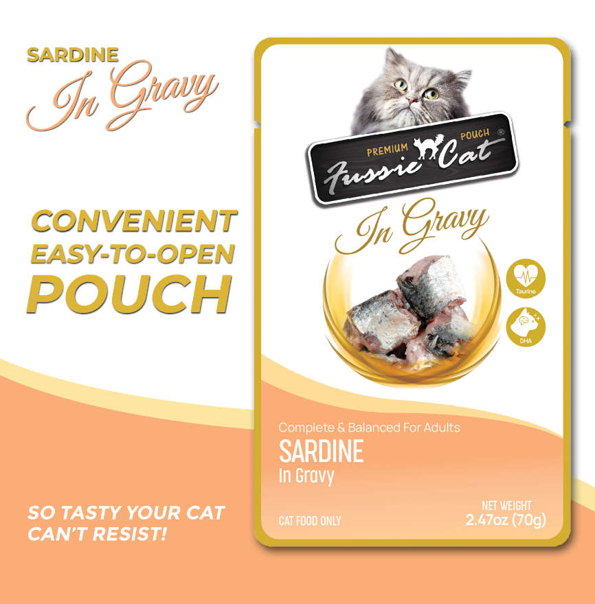 Fussie Cat Pouch - Sardine in Gravy (2.47oz)
