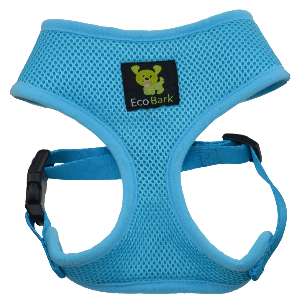 EcoBark Sky Blue Dog Harness - Over-the-Head Soft Mesh Dog Vest Halter for Small to Medium Dogs and Puppies