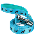 EcoBark Sky Blue Dog Leash- Padded Comfort Grip Padded Leash Dog Pattern - 4 Foot, 5 Foot, 6 Foot Leash for Small and Medium Dogs