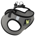 EcoBark Step In Dog Harness - XXXS to Small Breeds- Reflective Soft Mesh Harness for Teacup, Small Dogs and Puppies / Steel Gray