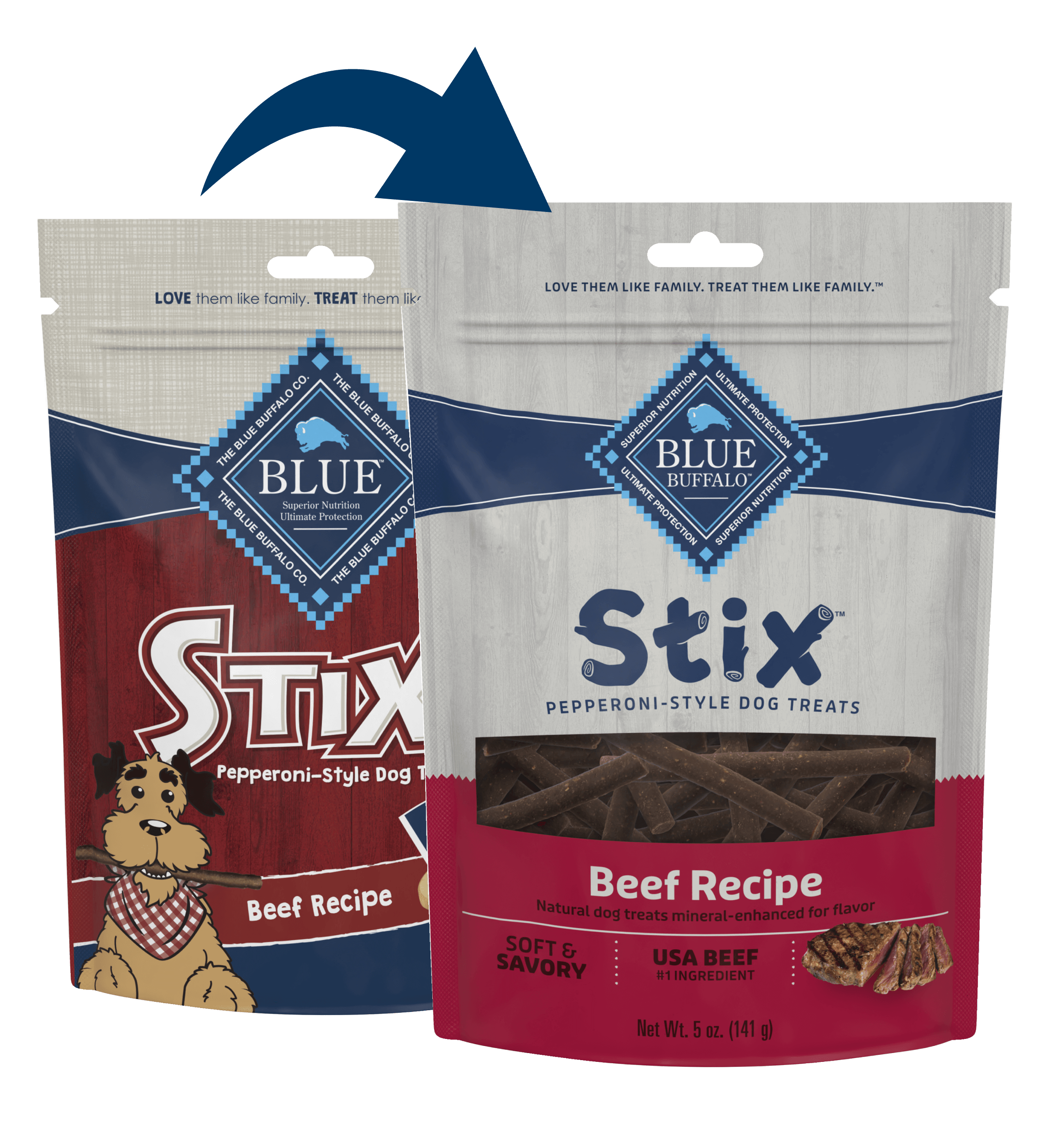 Blue Buffalo Blue Stix Soft-Moist Treats Beef Recipe (5oz)