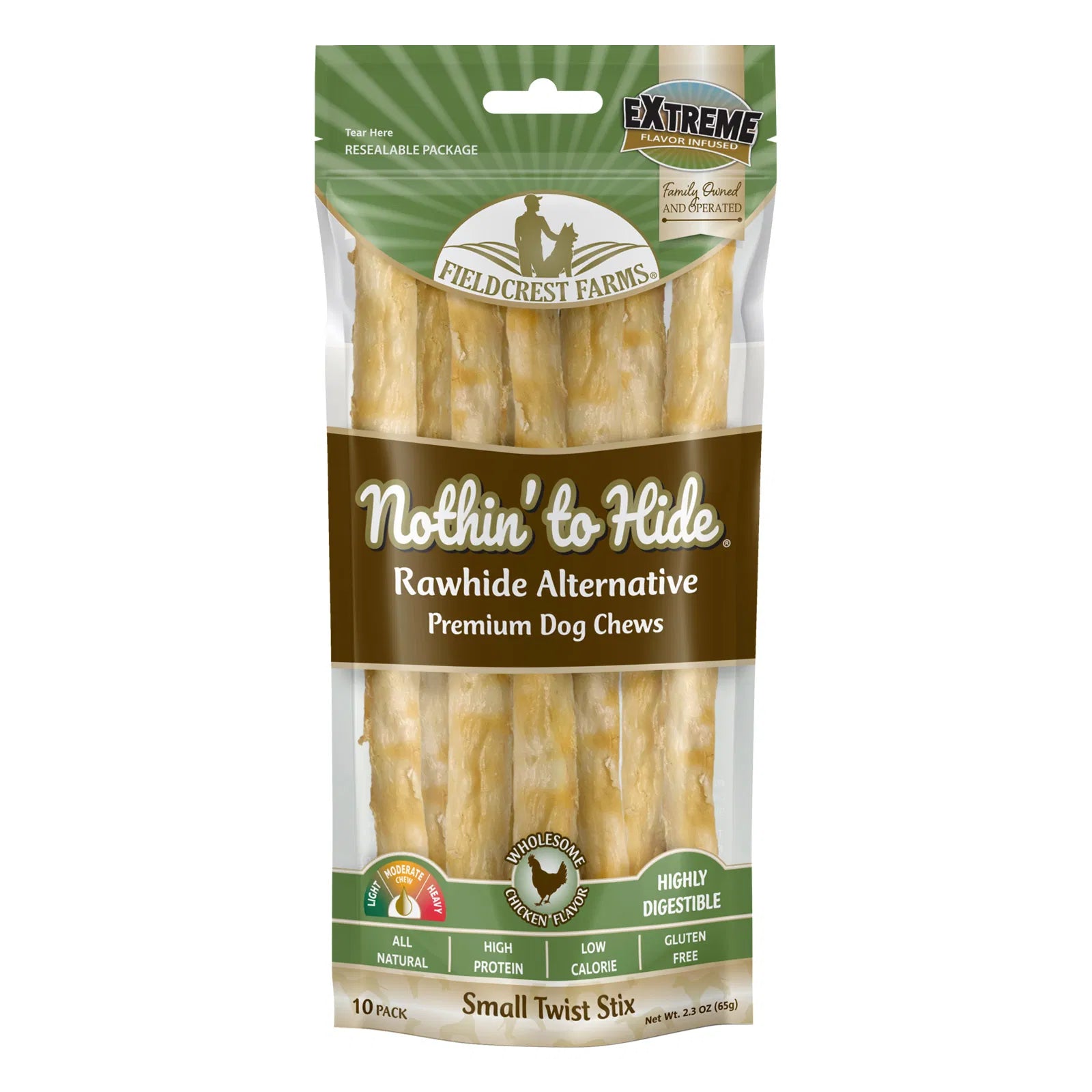 Nothin' to Hide Chicken Small Twist Stix (10ct) (2.3oz)