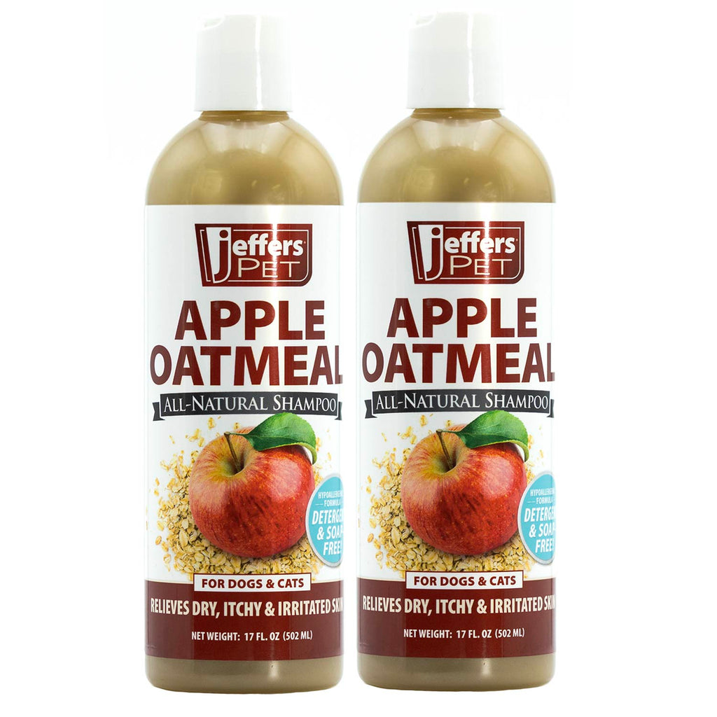 Apple Oatmeal All-Natural Hypoallergenic Dry Skin Shampoo for Dogs and Cats