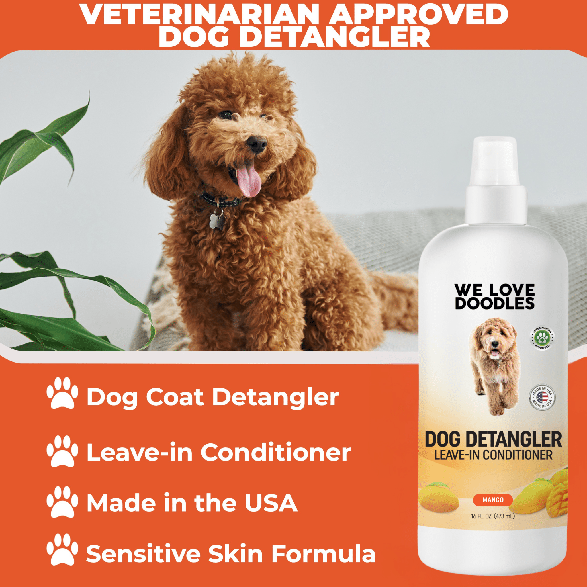Dog Detangler Spray – New Scents Bundle (Mango & Ocean Breeze)