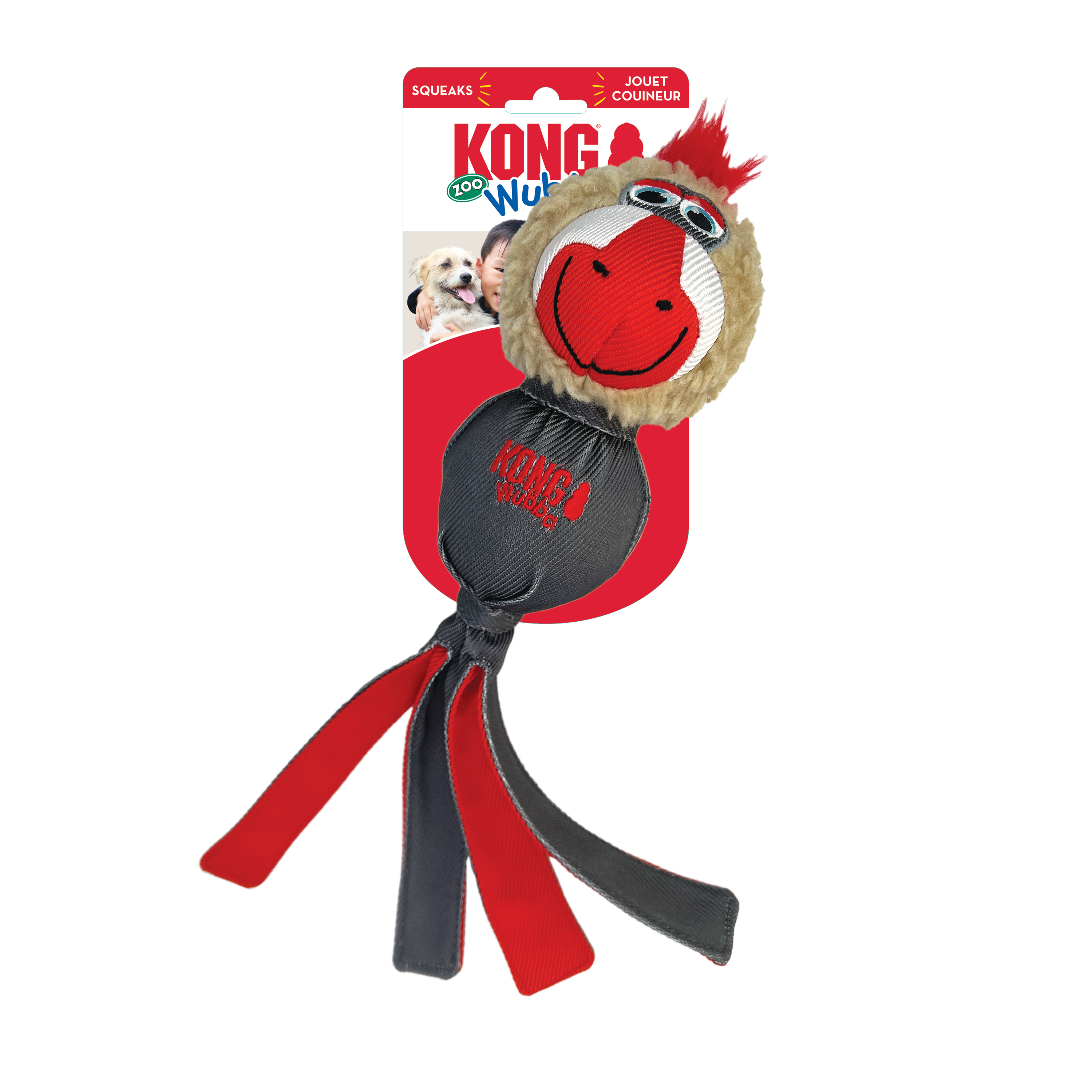 Kong Large Dog Wubba Zoo Mandrill