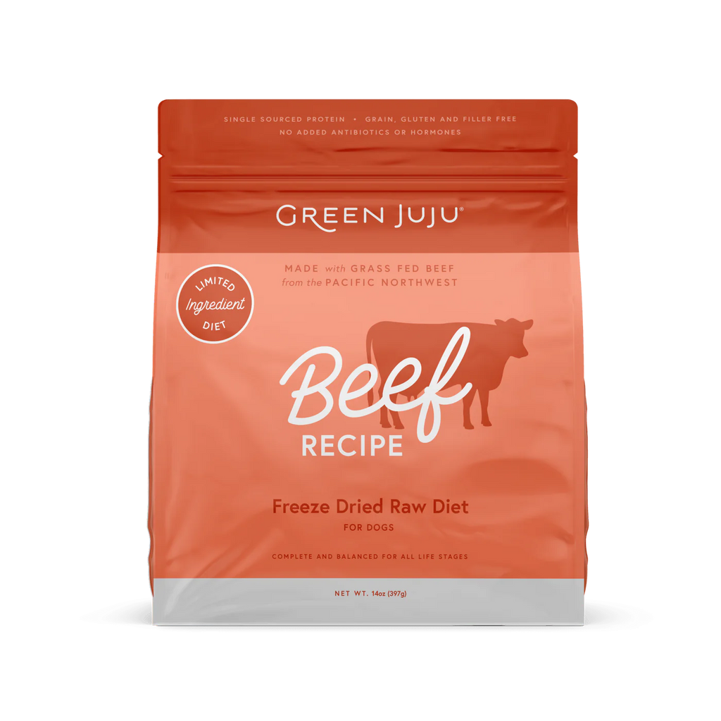 Green Juju Beef Recipe Freeze Dried Dog Food (14OZ)
