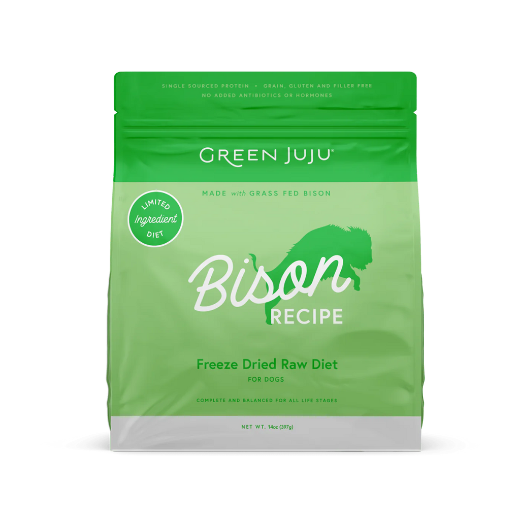 Green Juju Bison Recipe Freeze Dried Dog Food (14OZ)