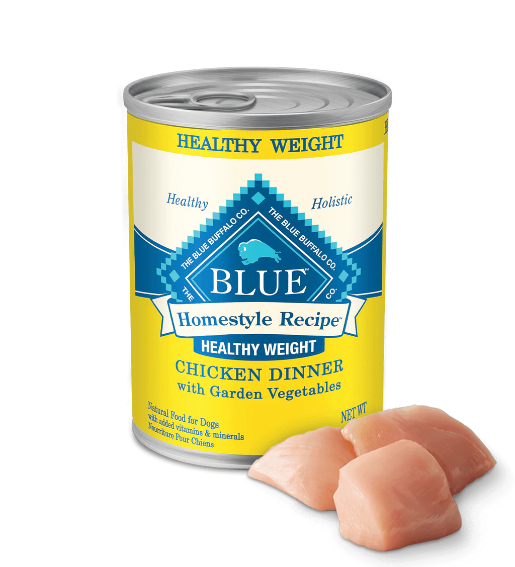 Blue Buffalo Adult Homestyle Healthy Weight Chicken with Garden Vegetables Wet Dog Cans (12.5oz)
